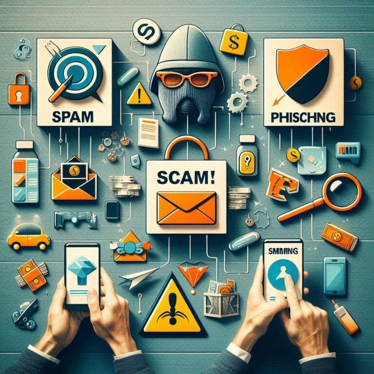 Spam, scam, smishing and phishing